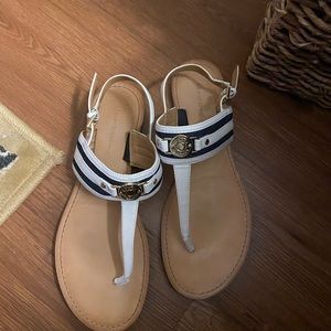 Tommy Hilfigher Navy White Sandals